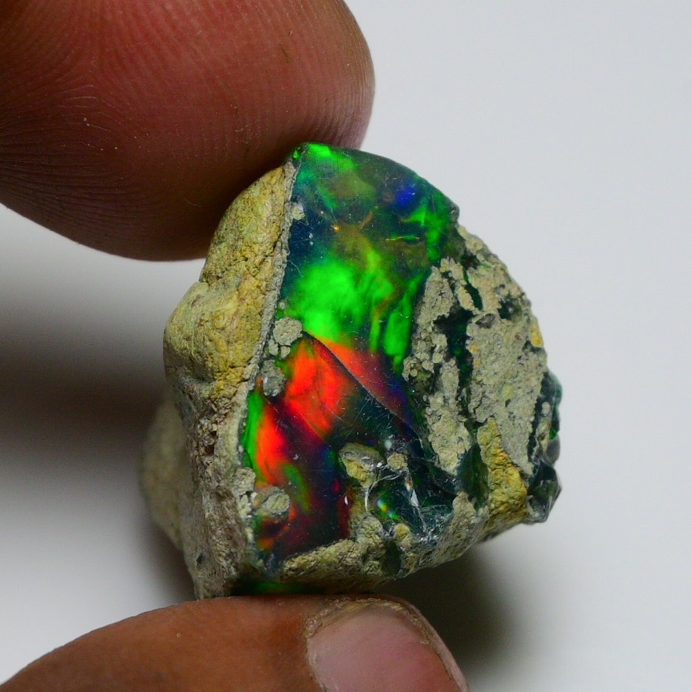 Black Opal Rough 37.70 Carat Natural Ethiopian Welo Opal Raw Fire Opal Gemstone
