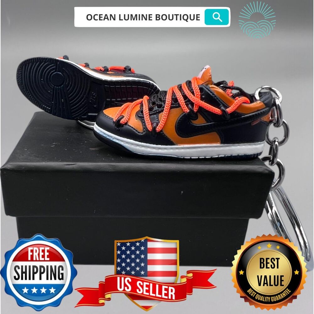 SB DUNK 3D Mini Sneaker Keychain, Jordan Sneaker Collectible, Box Options