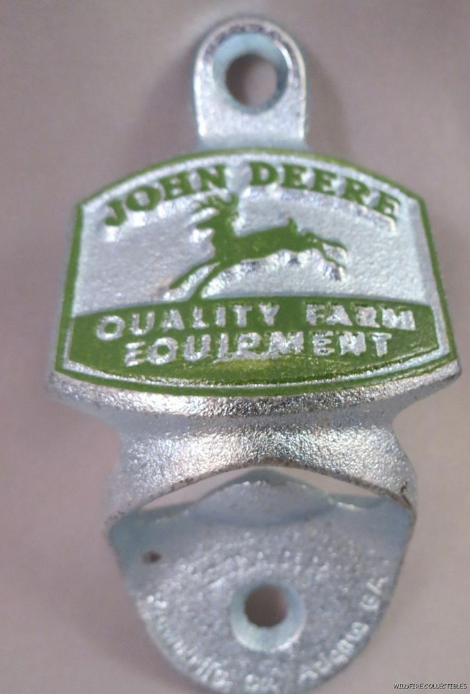 JOHN DEERE Cast Iron Wall Bottle Opener Farm Tractor Green STARR X