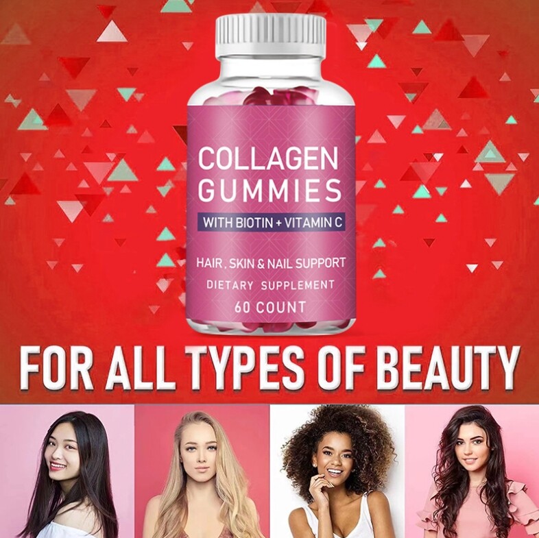 VHP Natural Antioxidant Collagen Vitamin Jelly Whitening Collagen Gummies 60 Pcs