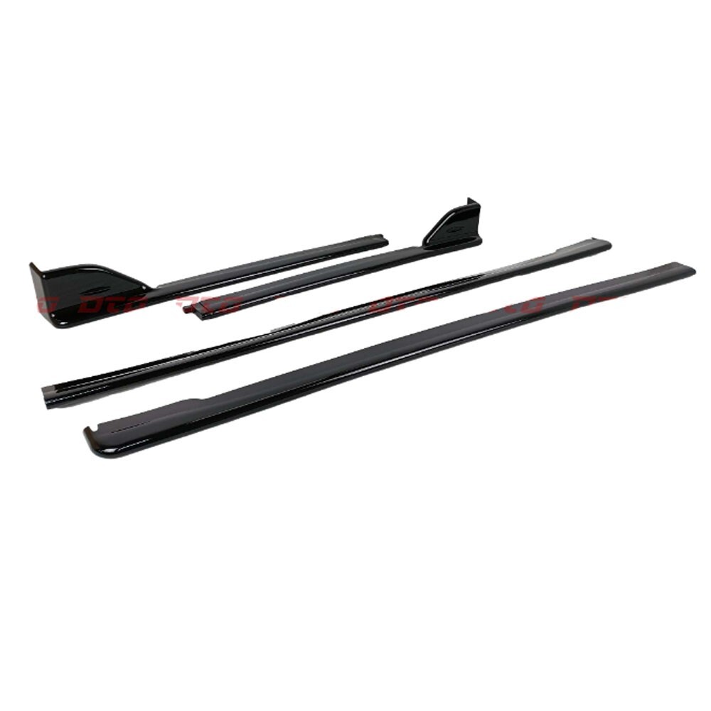 Matte Black For Subaru WRX STI 4th ST Type Side Skirts Body Kits 4PCS 2015-2021