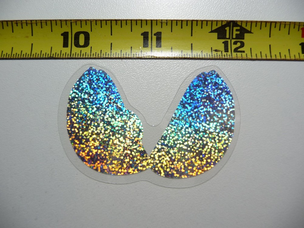 HOLOGRAPHIC OPEN SEASHELL STICKER DECAL OCEAN SEA LIFE SPARKLE