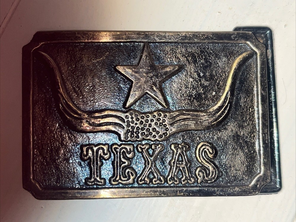 Texas Longhorn Steer Western Cowboy Vintage Belt Buckle