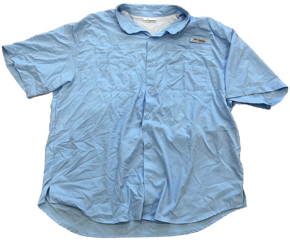 Columbia PFG Vented Shirt Blue Vacation Men’s 2XL Fishing Camping Outdoor
