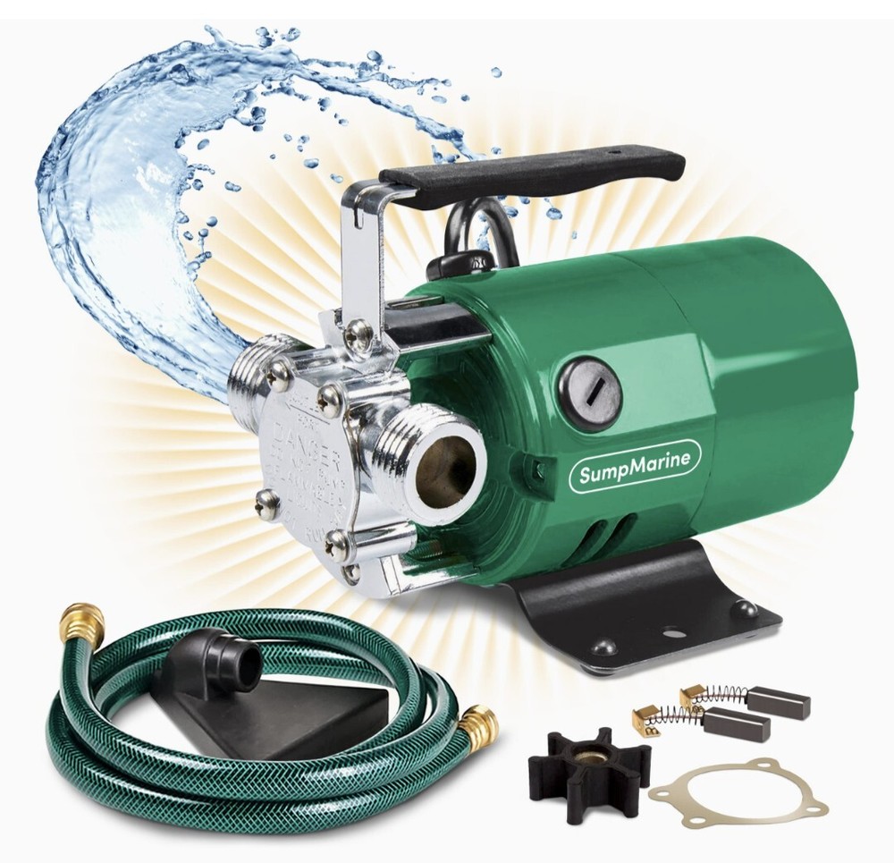 Electric Water Transfer Pump 330GPH 6' Hose Kit for Garden Hot Tub Aquariums New