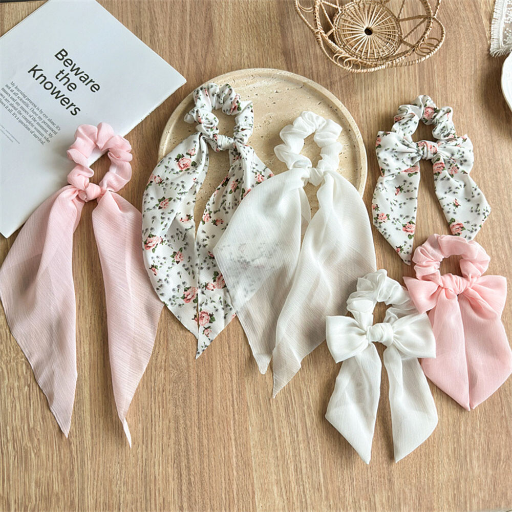 Big Bowknot Ponytail Holder 2-in-1 Hair Rope Sweet Headwear Accessory