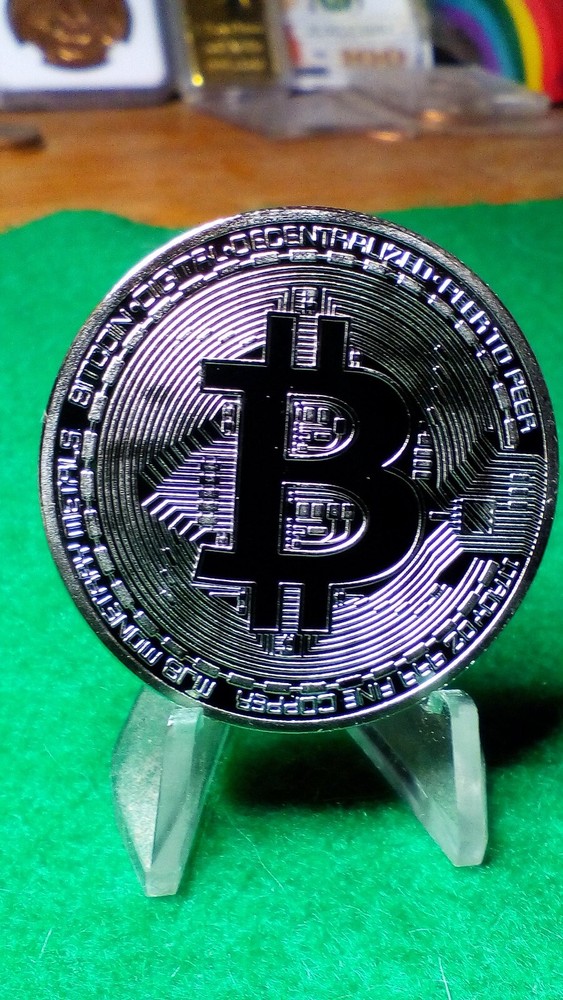 Gold colored Bitcoin - Physical Metal Coin - BTC Cryptocurrency Collector Item-image