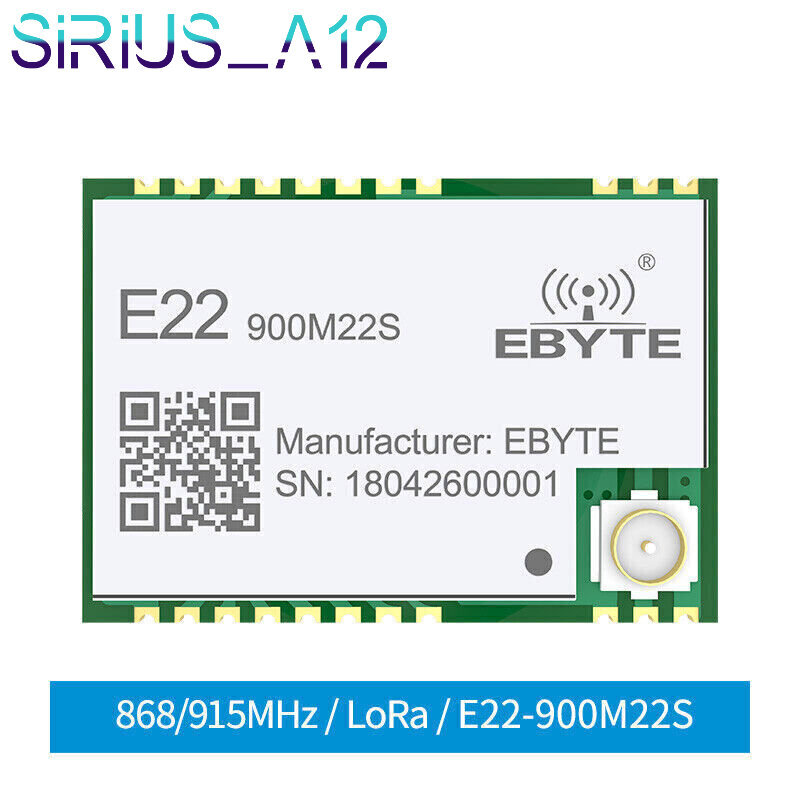 SX1262 LoRa Transceiver 915Mhz E22-900M22S 22dBm SMD IPEX IoT Wireless Module
