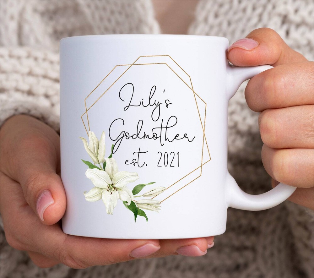 Custom Godmother Mug Godmother Est 2021 Godmother Gift Personalized Godmother