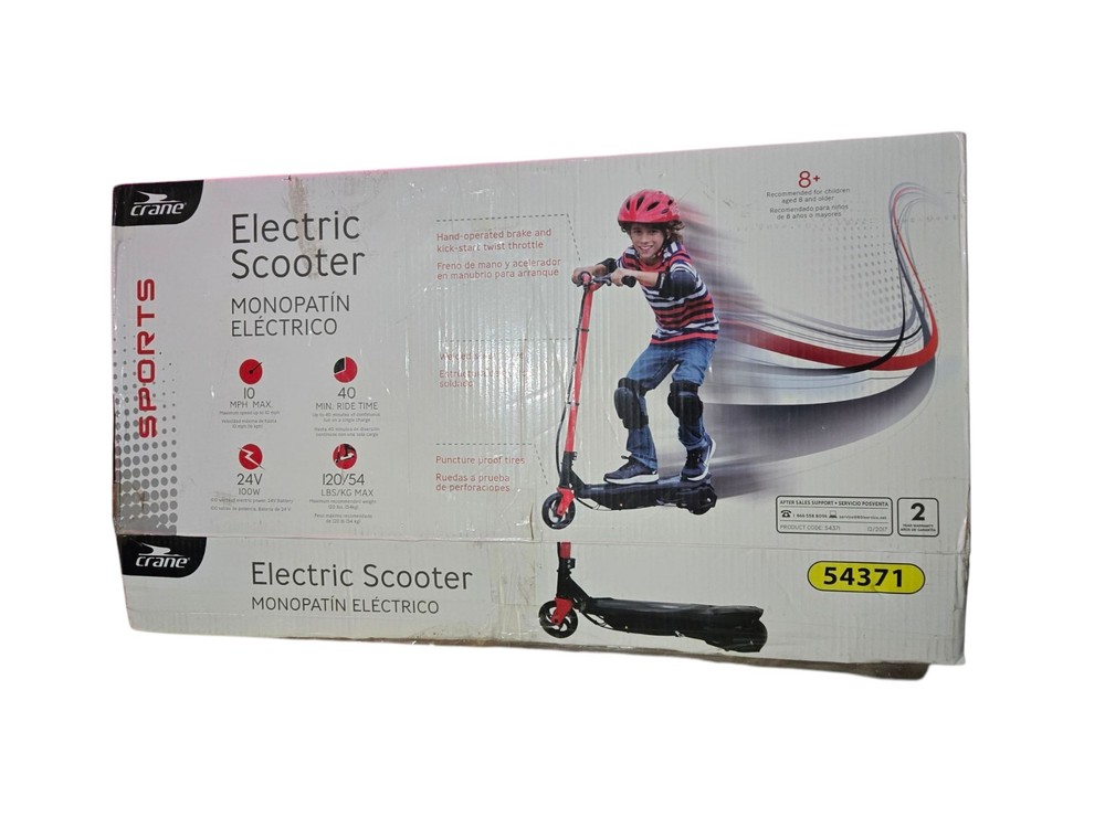 Electric Scooter For Kids Ages 8 100W 24V 120 Kg E-Scooter Magnetic Charging NEW