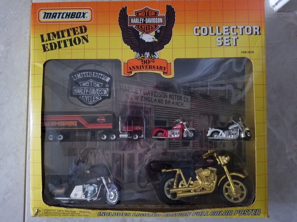 Matchbox Harley Davidson Limited Edition Collectors 90th Anniversary Set 1992