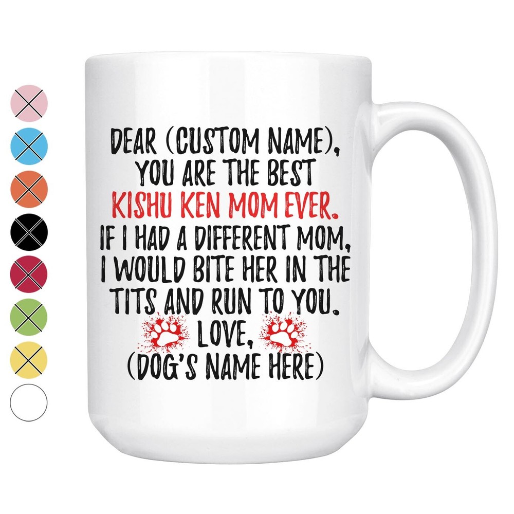 Personalized Kishu Ken Dog Mom Coffee Mug, Kishu Inu Owner Women Gift