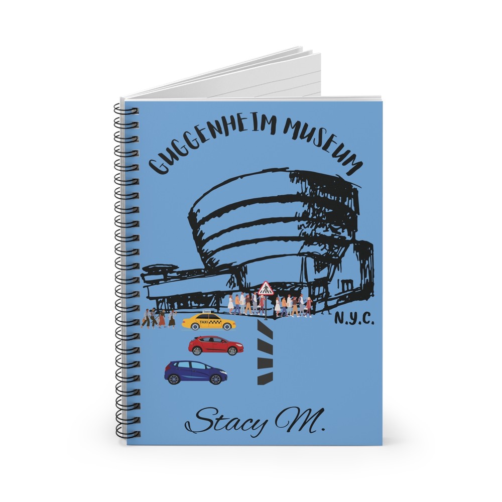 Custom Big Apple Spiral Notebook with Guggenheim Museum Design-image