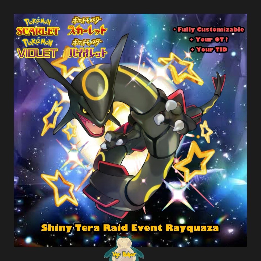Pokemon Scarlet and Violet-✨Shiny✨ Raid Event Rayquaza (YOUR OT&TID) - READ DESC
