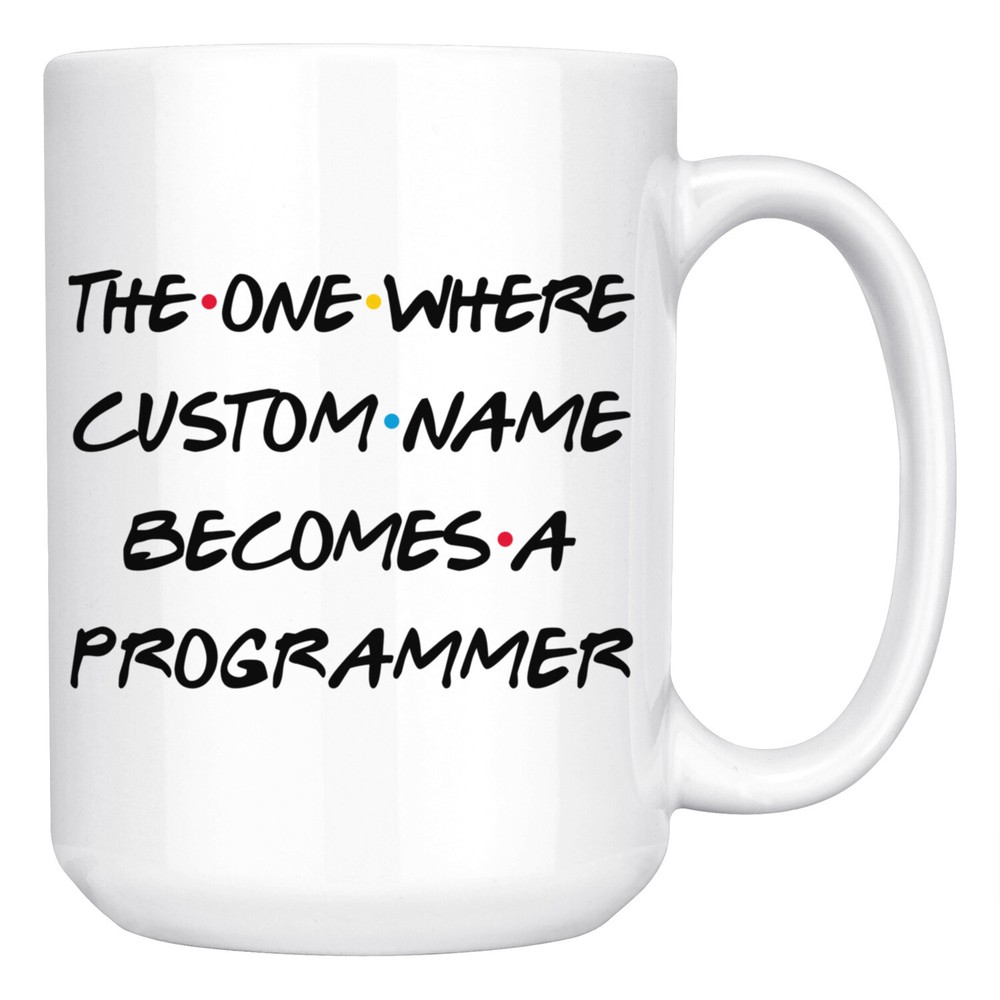 Custom Programmer Career Promotion Mug, Ideal Graduation Gift for Coders