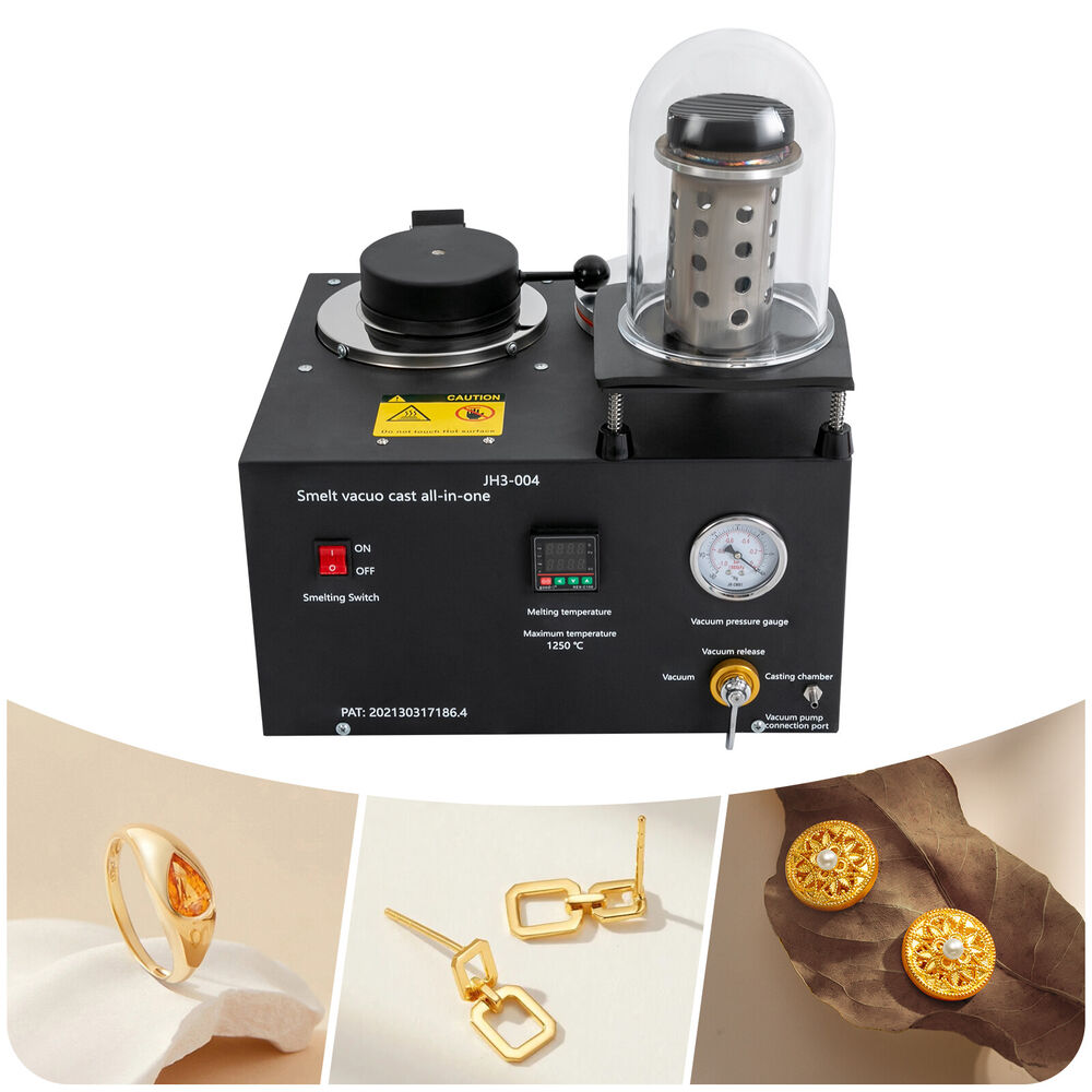 2L Cast Vacuum and Melting Machine High Temperature Digital Jewelry Casting Tool