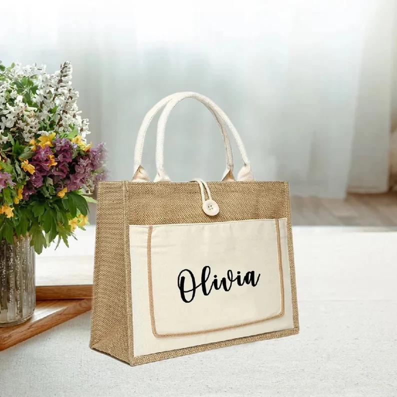 Customizable Burlap Welcome Bags for Weddings & Gifts-image