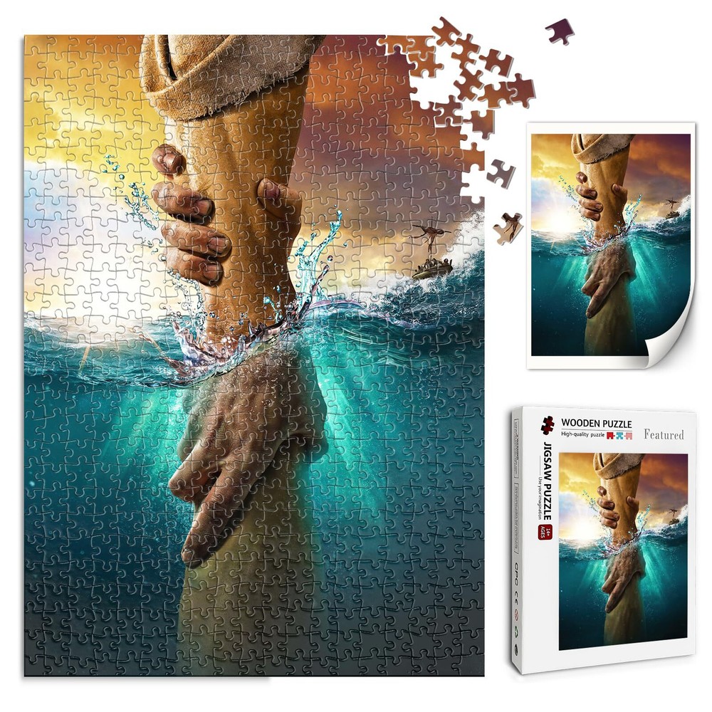 Christian Puzzles for Adults Hand of God Wooden Christian Puzzles 500 Piece R...