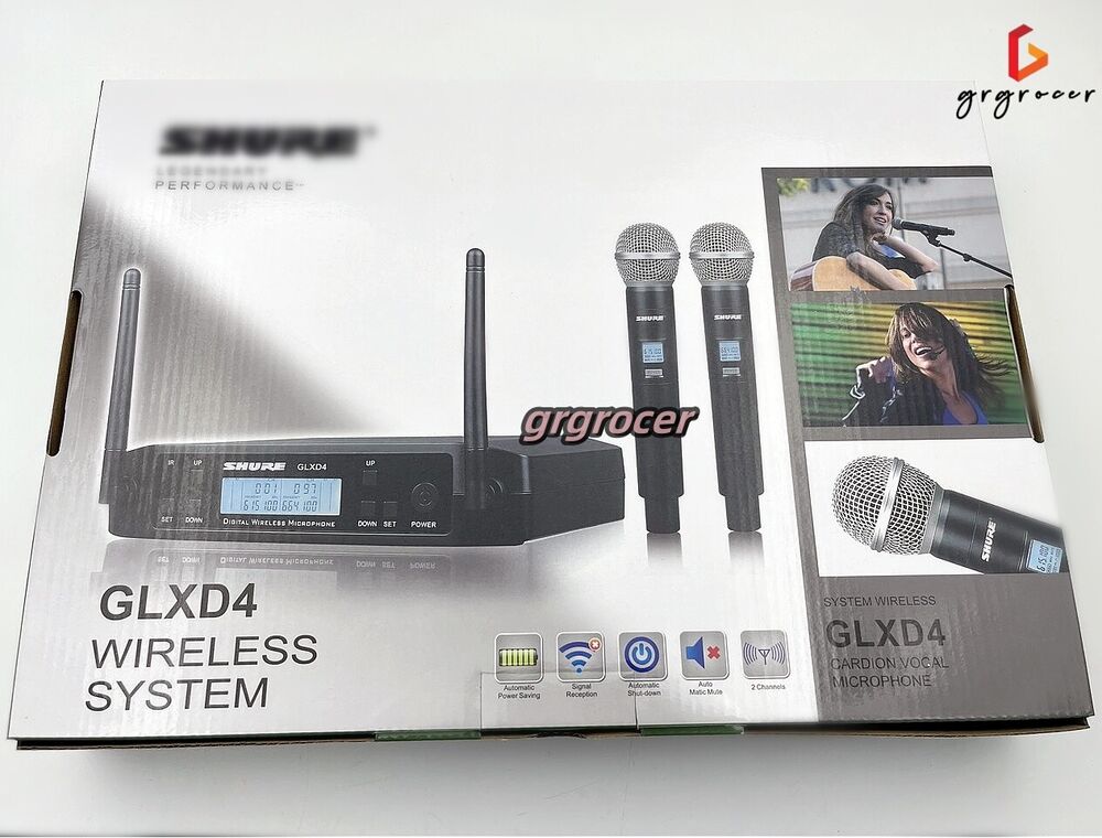 2pcs Microphone Shure GLXD4+BETA 58A Professional Wireless Microphone System w