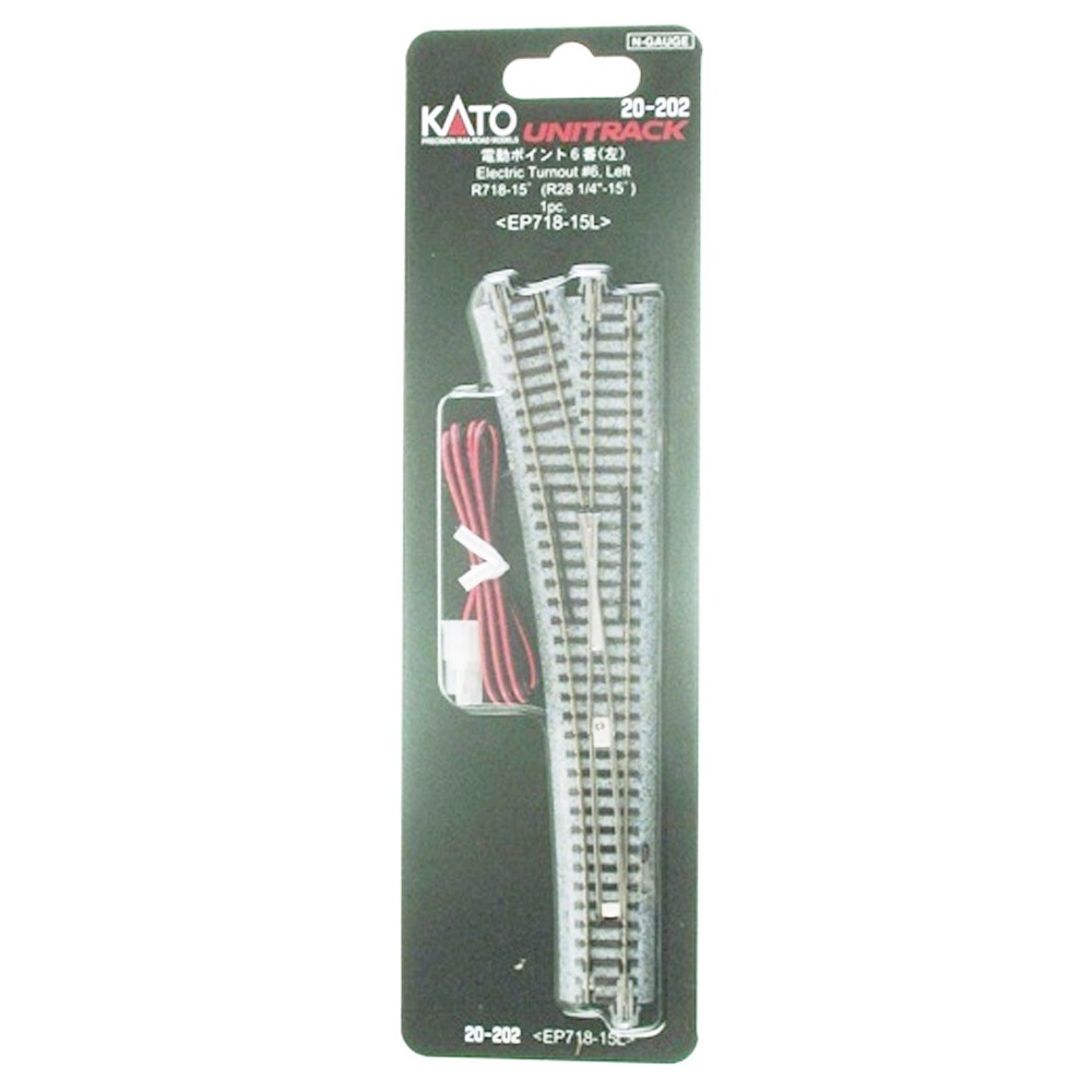 NEW Kato 20202 Remote Left-Hand Turnout #6 1 N Scale FREE US SHIP