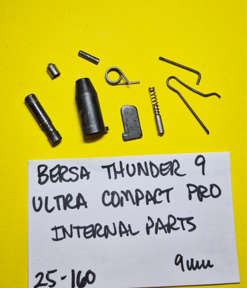 Bersa Thunder 9 Ultra Compact Pro 9mm Plunger Grip Catch, Pins & Springs #25-160