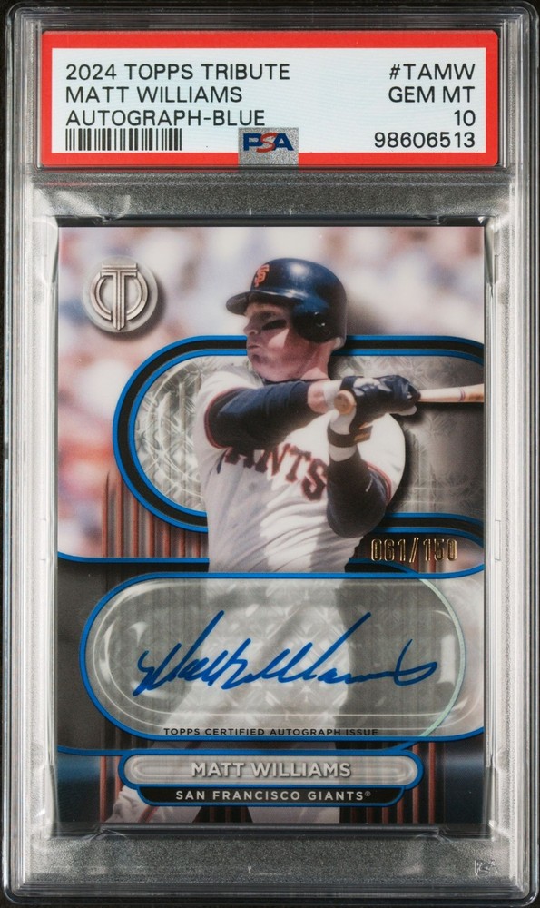 2024 Topps Tribute Blue /150 Matt Williams Auto PSA 10 Gem Mint