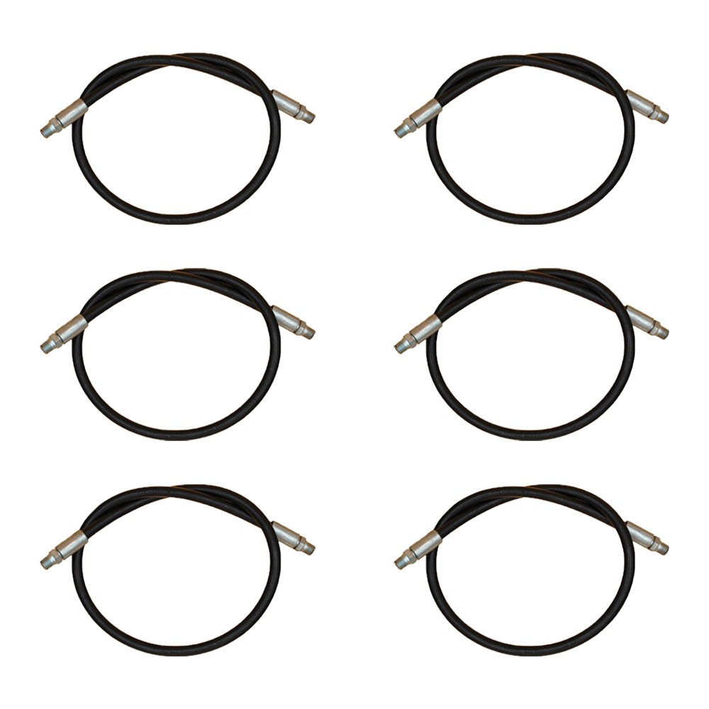 Qty 6: High-Pressure Hydraulic Hoses Fits Western Replaces 1304225
