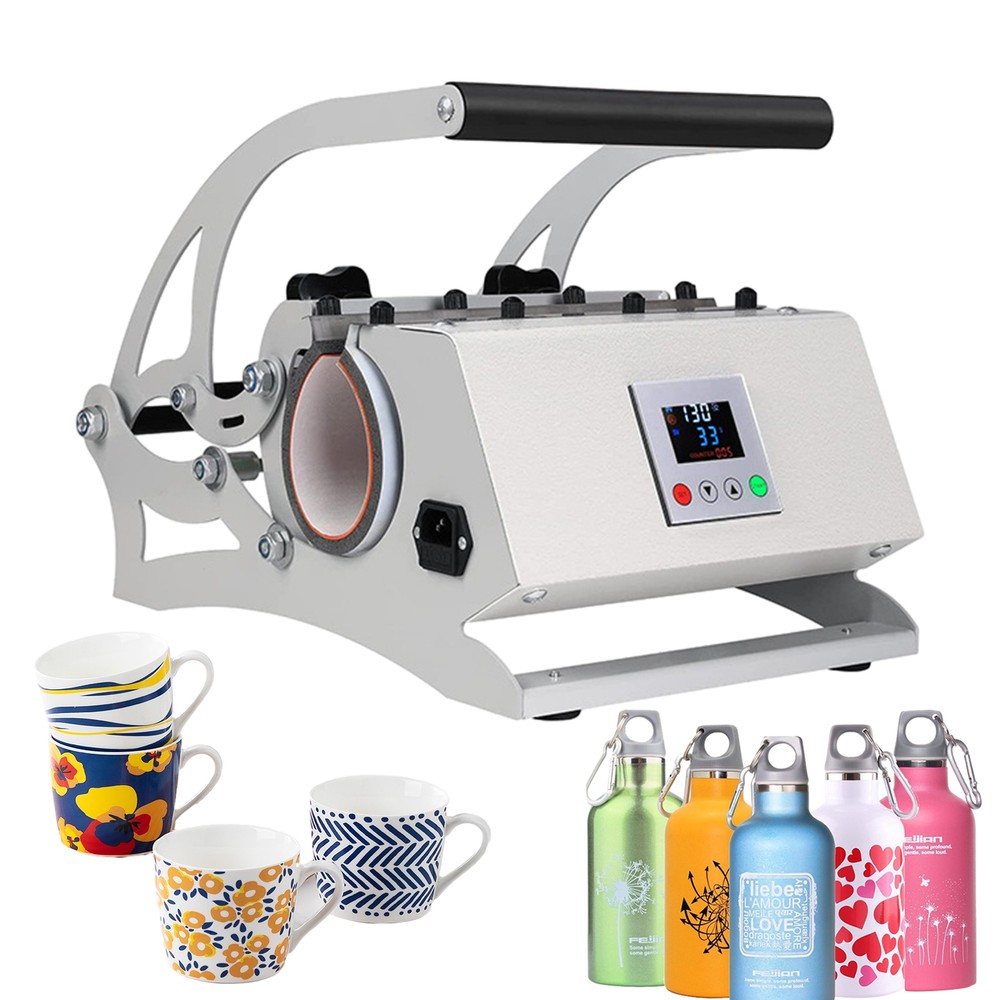 Glass Water Bottle DIY Heat Transfer Sublimation Tumbler Mug Heat Press Machine