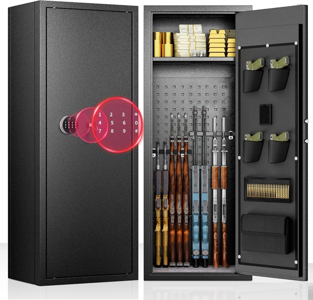 10-12 Rifle Gun Safe, Safes for Home Rifles and Pistols, Large Unassembled Safe