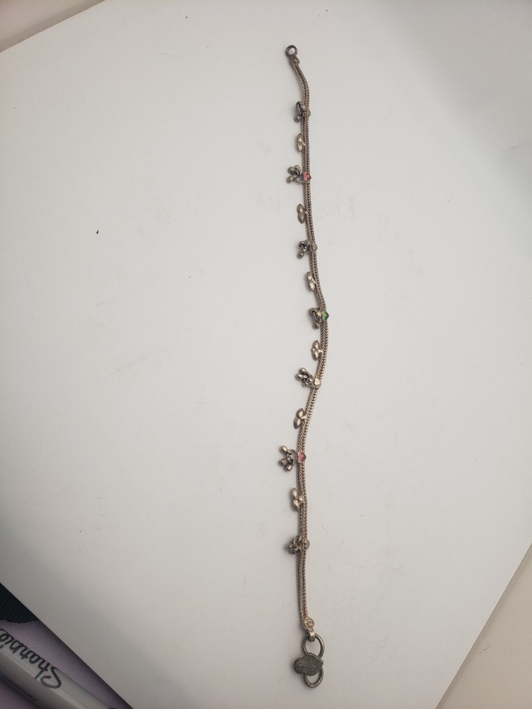 Payal Anklet, Silver Tone,marked C.D, bollywood designer-image