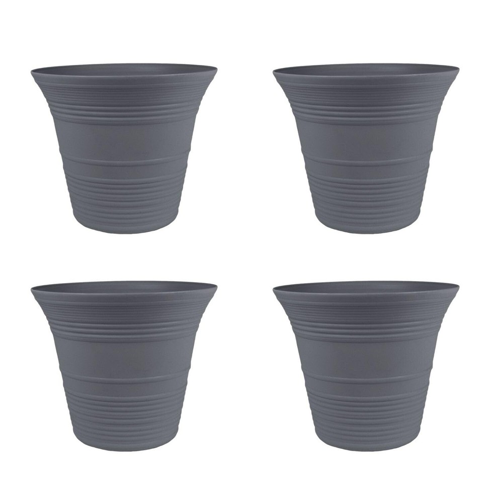 7 Inch Sedona Round Self Watering Planter - Decorative Lightweight Plastic Pl...