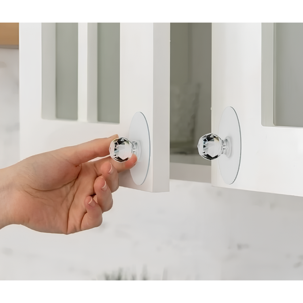 12-Piece Adhesive Cabinet Drawer Holder Set, Practical Furniture Handle Hanger Organizer