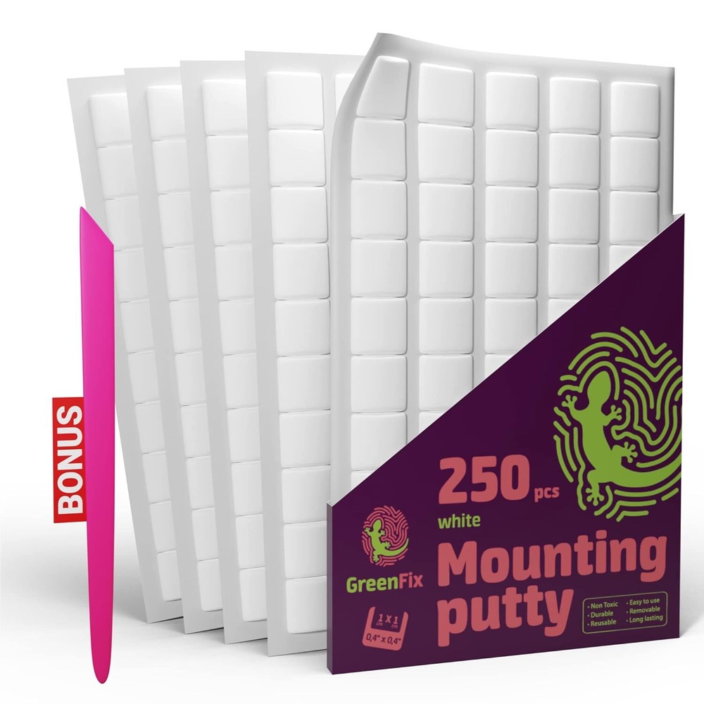 Mounting Putty 250PCs - Poster for Walls Removable Non Marking - White