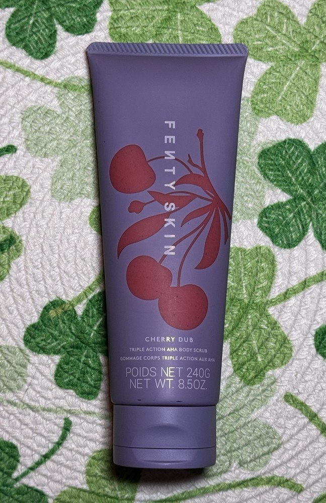 New Sealed Fenty Skin Rihanna Cherry Dub Triple Action AHA Body Scrub 8.5 oz