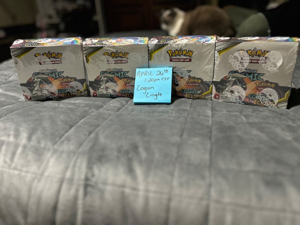pokemon booster box, 4 factory sealed selling for my father. Prefer Paypal-image