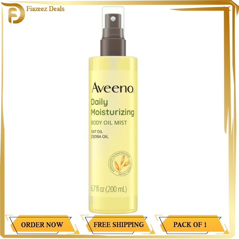 Aveeno Dry Skin Body Oil Mist with Oat & Jojoba – 6.7 Oz Hydrating Moisturizer