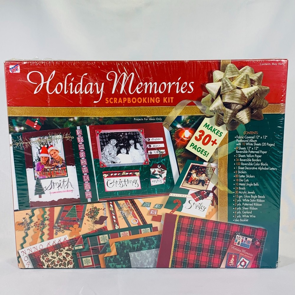 2004 HOLIDAY MEMORIES SCRAPBOOKING KIT New Old Stock Makes 30 Pages +