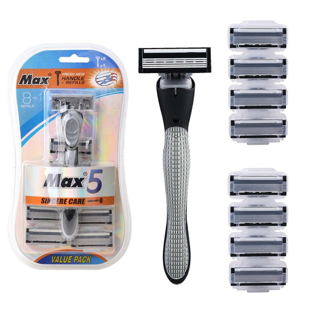 New Razor Handle with 8 Refill Blades - Sealed Value Pack, Perfect Gift