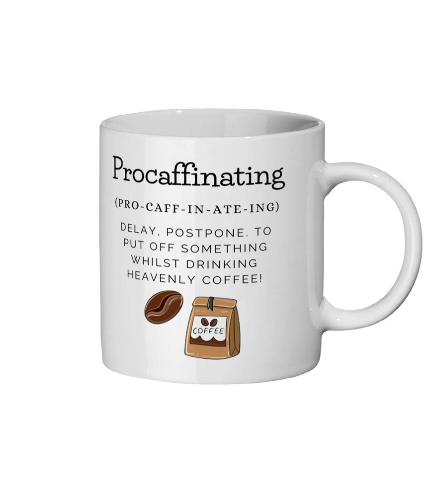 Coffee Lover Gift Caffeine Lover Mug Procaffinating Definition Mug Tea Lover Gif