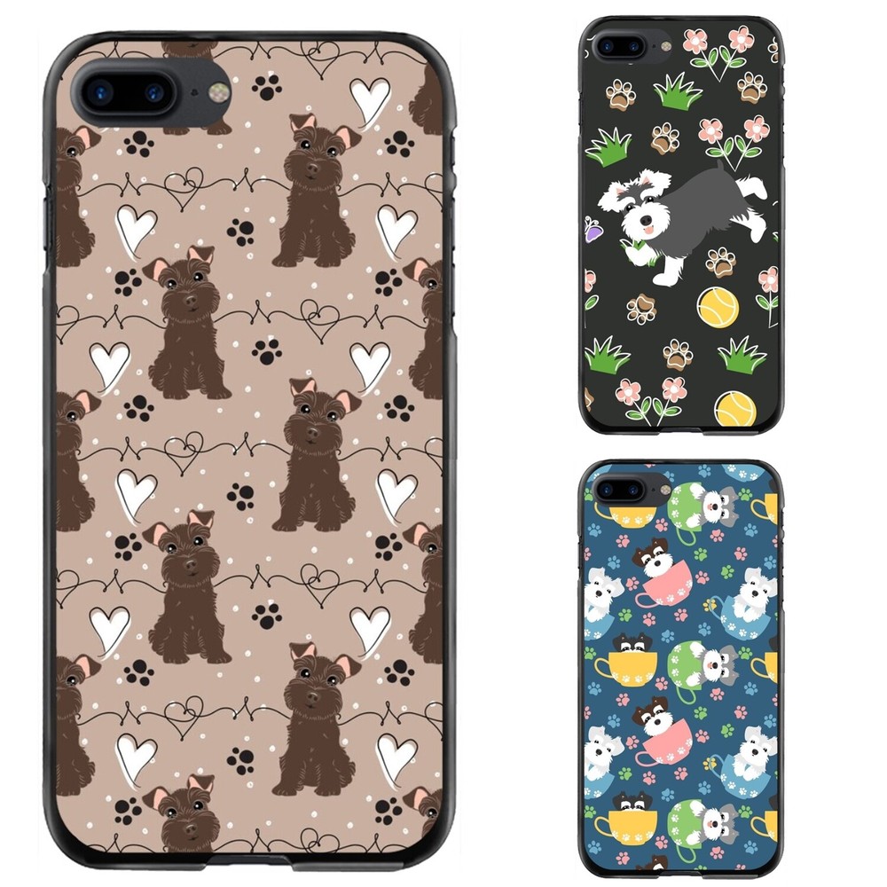 For iPhone XS XR 6 7 8 Plus SE 2nd 3rd Anti scratch Cover pattern cute Schnauzer