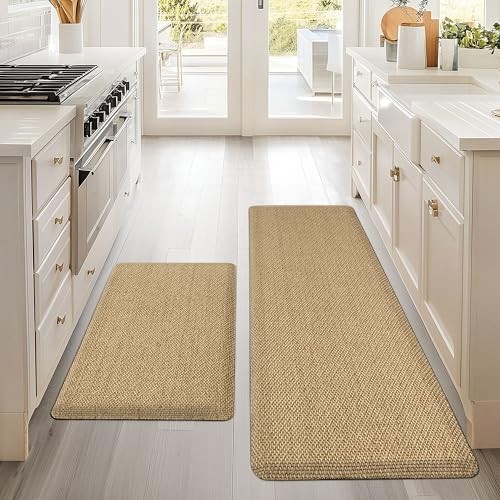 2PCS Cushioned Anti-Fatigue Non-Slip Kitchen Floor Mats for Comfort