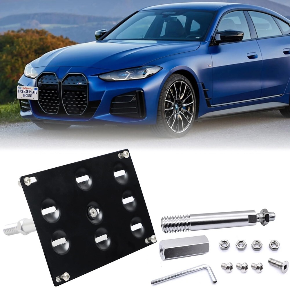 2021-2025 BMW 430i 440i Front Bumper Tow Hook License Plate Mount