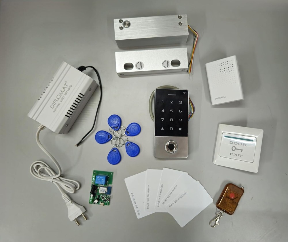 Biometric Smart Lock with Wi-Fi and Frameless Glass DropBolt-image