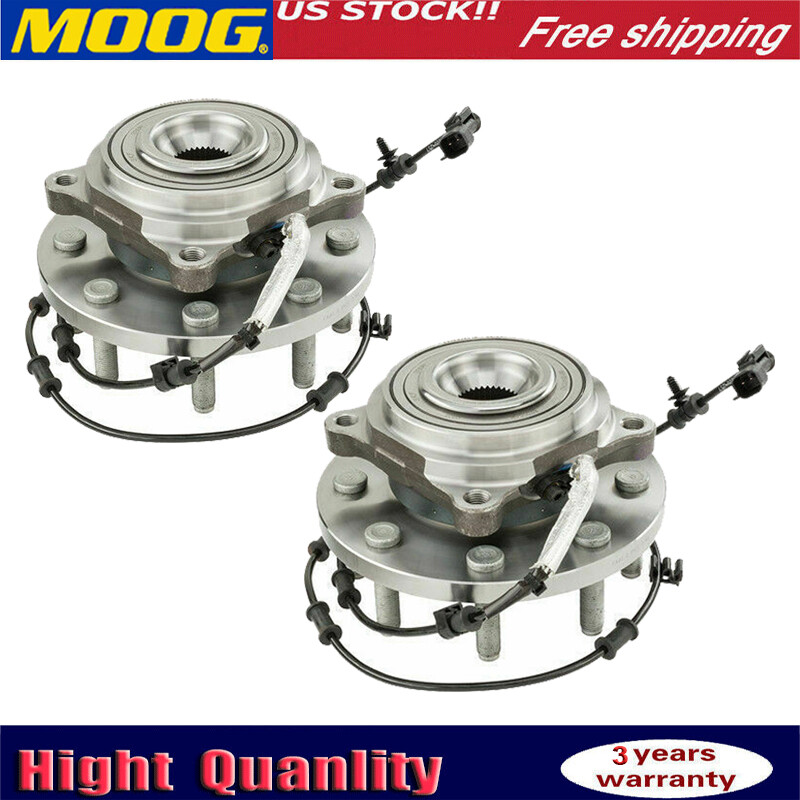 2PCS MOOG Front Wheel Bearing Hub LH or RH Compatible with Ram 2500 3500 2014-2018 ABS Included