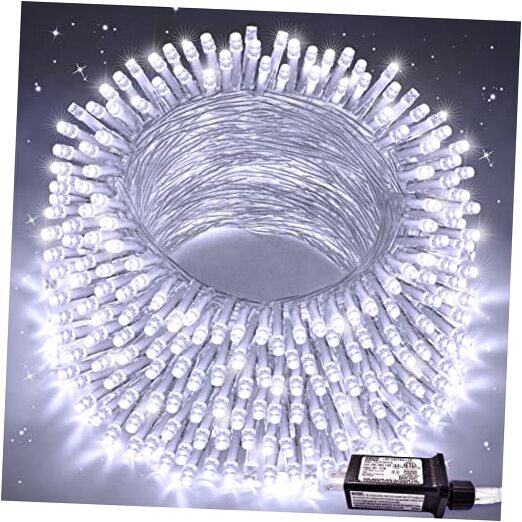 66ft 200 LED Christmas Lights Indoor, 8 Modes Connectable Christmas White
