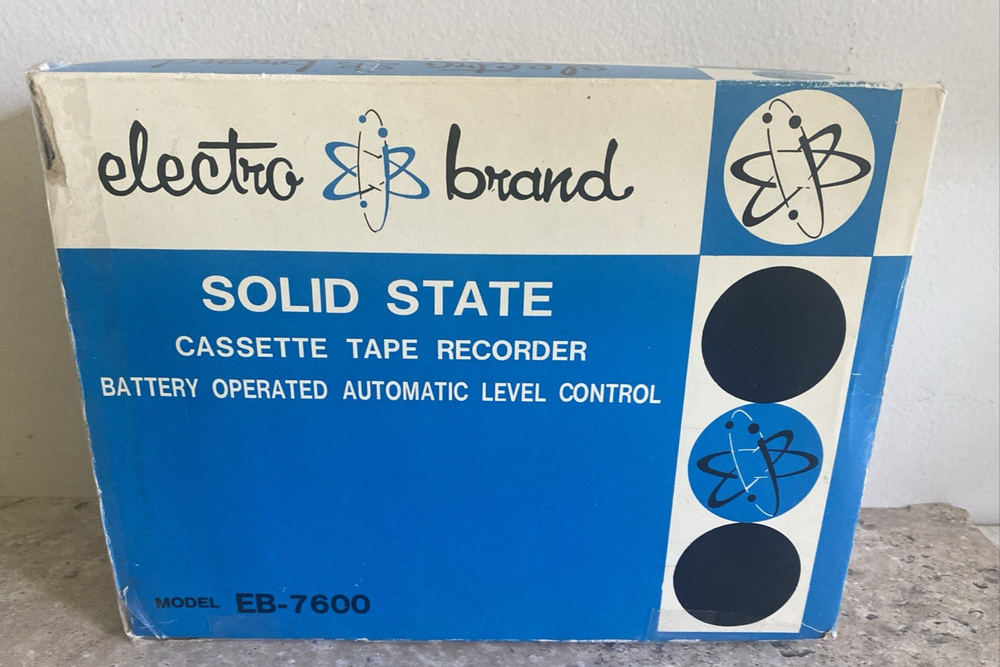 RARE Vintage Electro Brand EB 7600 Portable Cassette Player Recorder New Open Box