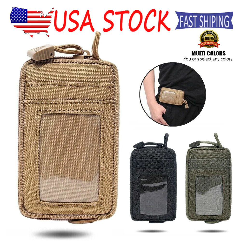 Tactical Molle Waist Pack with Zipper for Wallet Credit Cards & Coins  -image