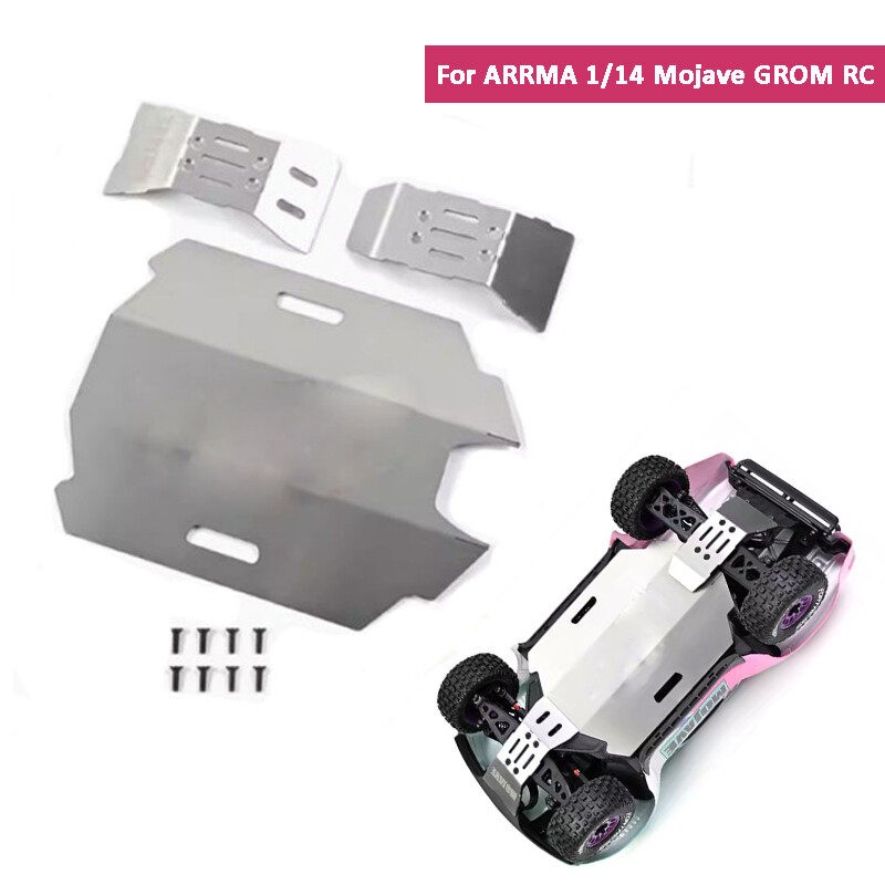 Front Rear Chassis Armor Skid Plate Guard for ARRMA 1/14 Mojave GROM RC Parts
