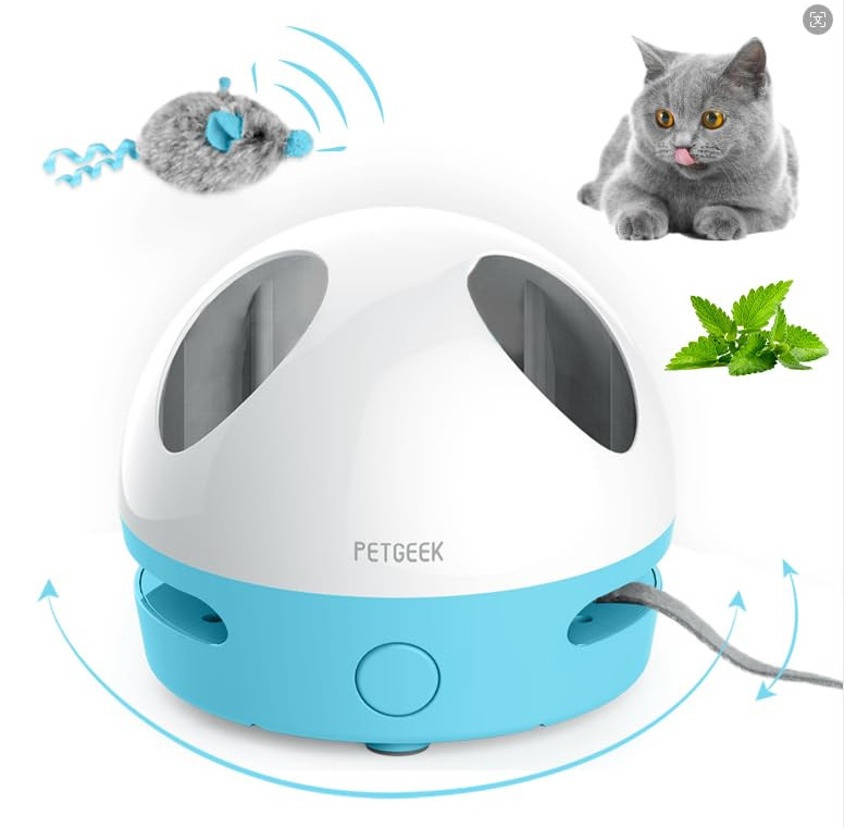 Hidey Mouse Electronic Interactive Cat Toy, Hide Mouse Cat Toy with Squeaky M...