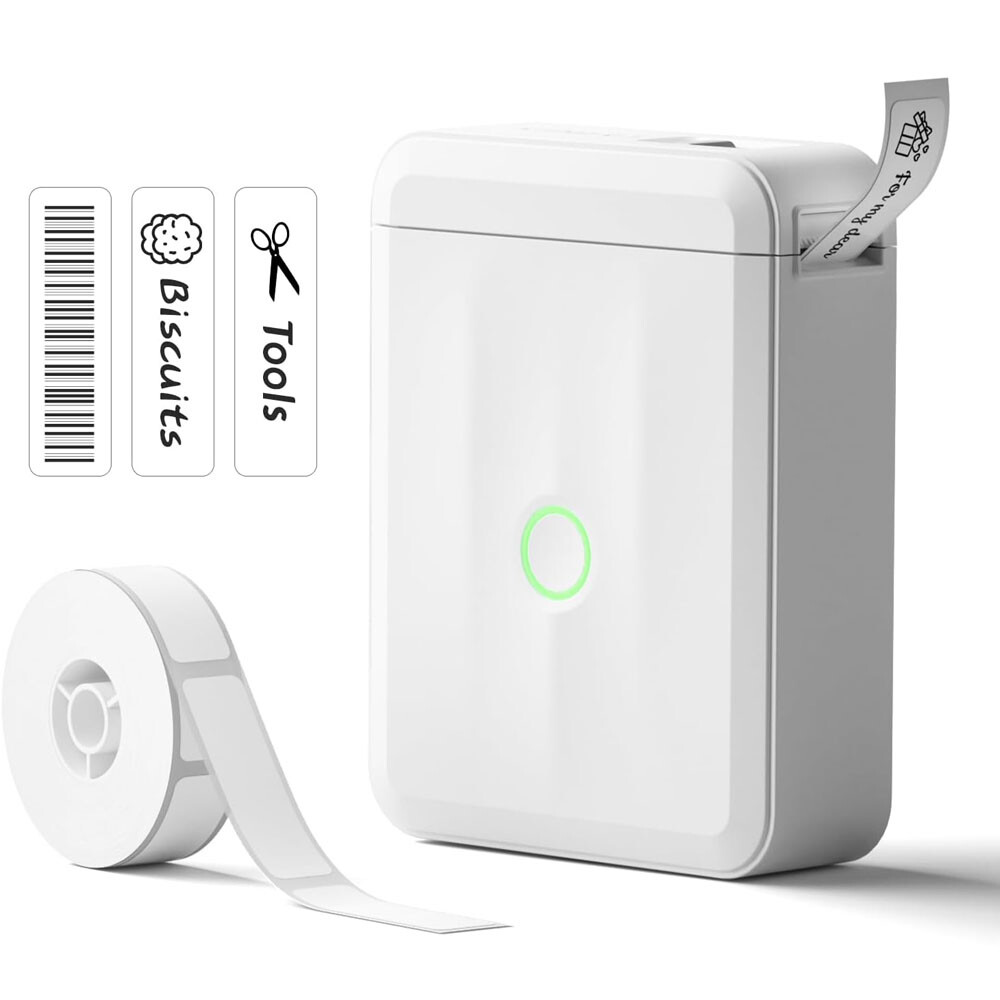 NIIMBOT D110 Mini Bluetooth Label Maker Machine with Tape - Portable & Easy to Use  